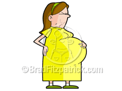 Cartoon pregnant woman 01